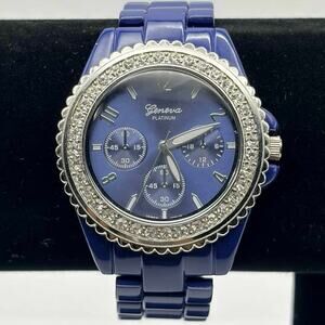 Blue Crystal Geneva Men’s Watch
